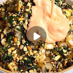 Roasted Bang Bang Cabbage Salad With Peanut-date Crumble