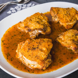 Poulet Au Vinaigre (chicken With Vinegar)