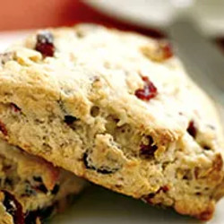 Dried Cranberry, Walnut, And Lemon Scones