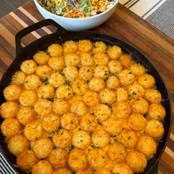 Fiesta Chicken Tater Tot Casserole