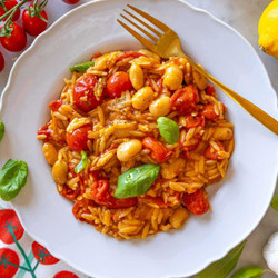 Cherry Tomato Orzo (one-pan)