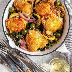Sicilian Skillet Chicken With Lemon, Olives, And Capers