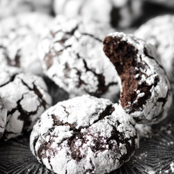 High Altitude Chocolate Crinkle Cookies