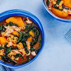 Miso Chicken Soup With Squash And Tiny Pasta