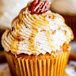 Pumpkin Cupcakes With Maple Pecan Frosting