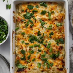 White Chicken Enchiladas With Sour Cream Sauce