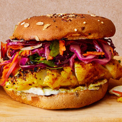 Grilled Fish Sandwich With Slaw &amp; Tzatziki
