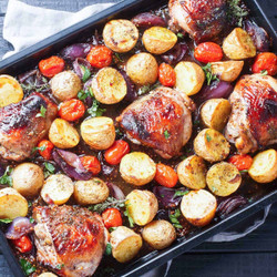 Chicken Thigh Sheet Pan Dinner