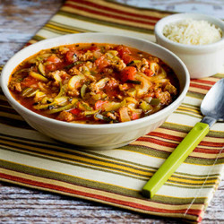 Italian Sausage Zucchini Noodle Soup