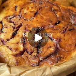 Blueberry Twist On Greek Lemonopita Dessert