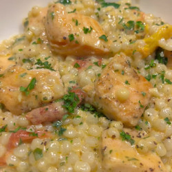 Lemon Garlic Salmon Cous Cous