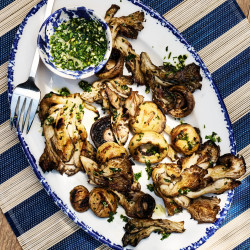 Grilled Mushrooms With Garlic-parsley Oil