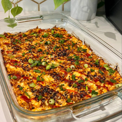 Spicy Salmon Sushi Bake