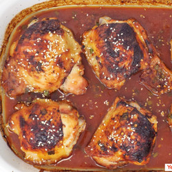 Sweet And Spicy Baked Chicken Thighs