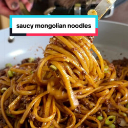 Saucy Mongolian Noodles