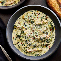 Eat Dip For Dinner With Creamy Spinach, Artichoke, And Chicken Stew