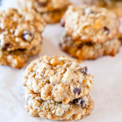 Soft And Chewy Coconut Oatmeal Toffee Cookies
