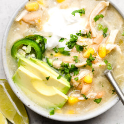 Creamy Slow Cooker Green Chicken Chili Soup Recipe