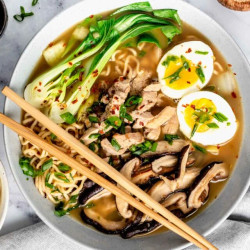 Bok Choy Ramen Soup {with Chicken}