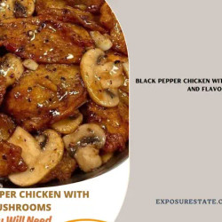 Black Pepper Chicken With Mushrooms