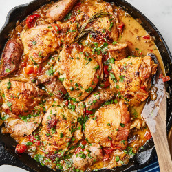 Chicken Scarpariello With Sausage And Peppers