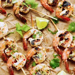 Grilled Cilantro Lime Shrimp Skewers