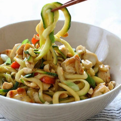 Kung Pao Chicken Zoodles For Two
