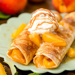 Peach Pie Enchiladas