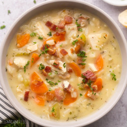 Creamy Chicken Bacon Rice Soup