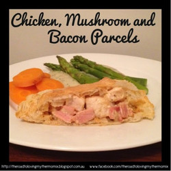 Chicken, Mushroom And Bacon Parcels
